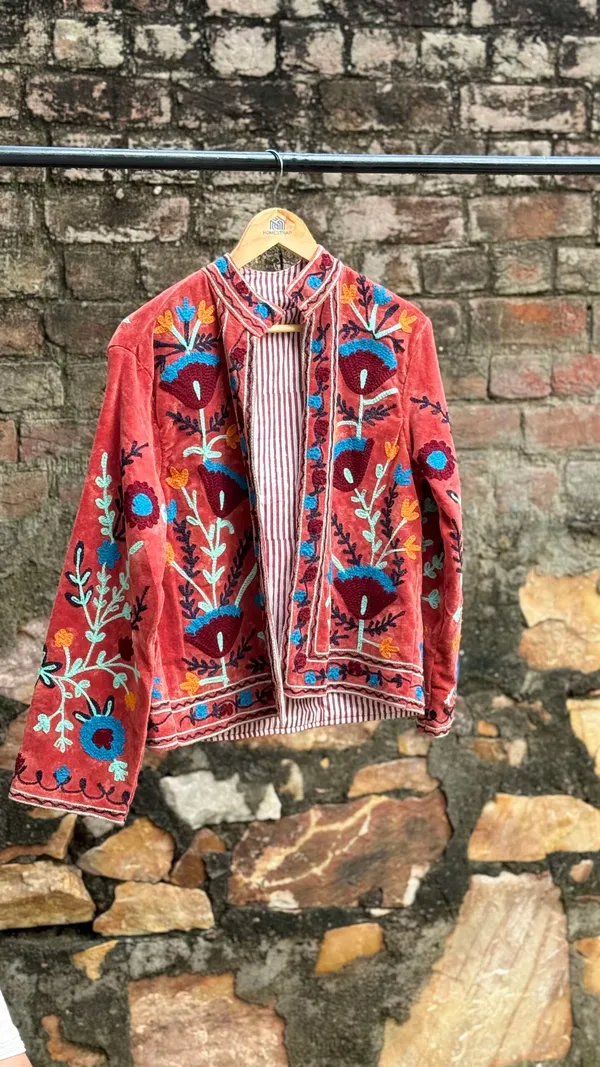 Womens_Terracotta_Velvet_Embroidered_Jacket_With_Floral_Design
