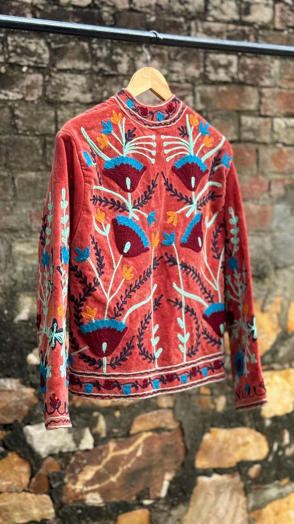 Womens_Terracotta_Velvet_Embroidered_Jacket_With_Floral_Design