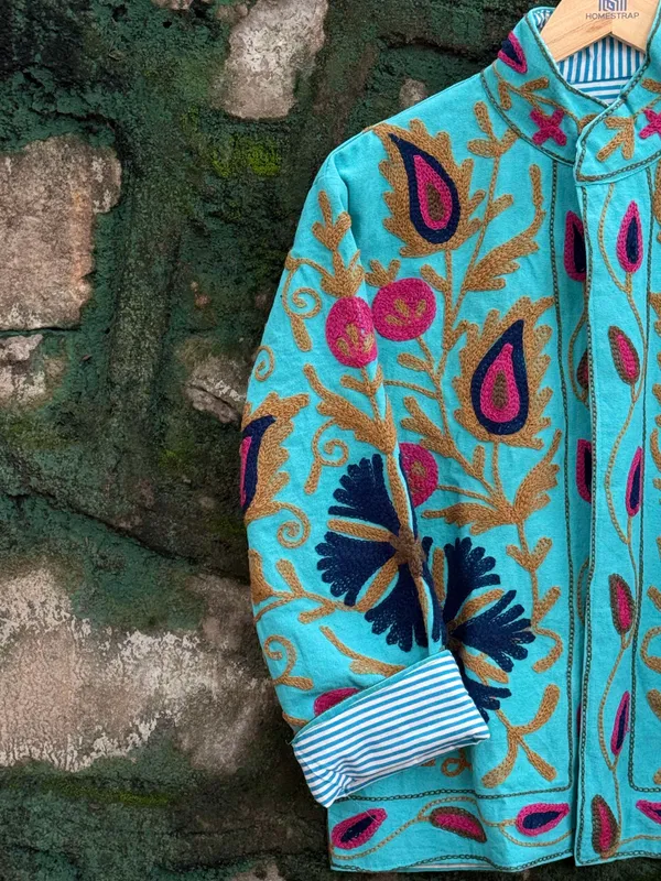 Womens_Teal_Blue_Velvet_Embroidered_Jacket_With_Floral_Design
