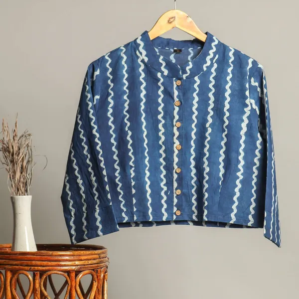 Handmade_Block_Print_Cotton_For_Women_Ethnic_Floral_Printed_Top_With_Long_Sleeves