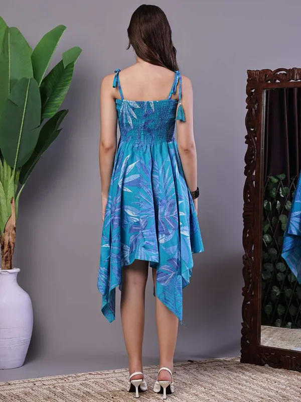 Women_S_Blue_Printed_Asymmetrical_Hem_Smocked_A_Line_Dress_Midi_Dresses
