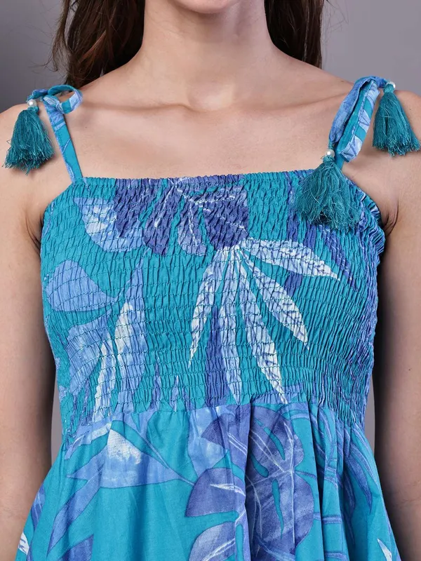 Women_S_Blue_Printed_Asymmetrical_Hem_Smocked_A_Line_Dress_Midi_Dresses