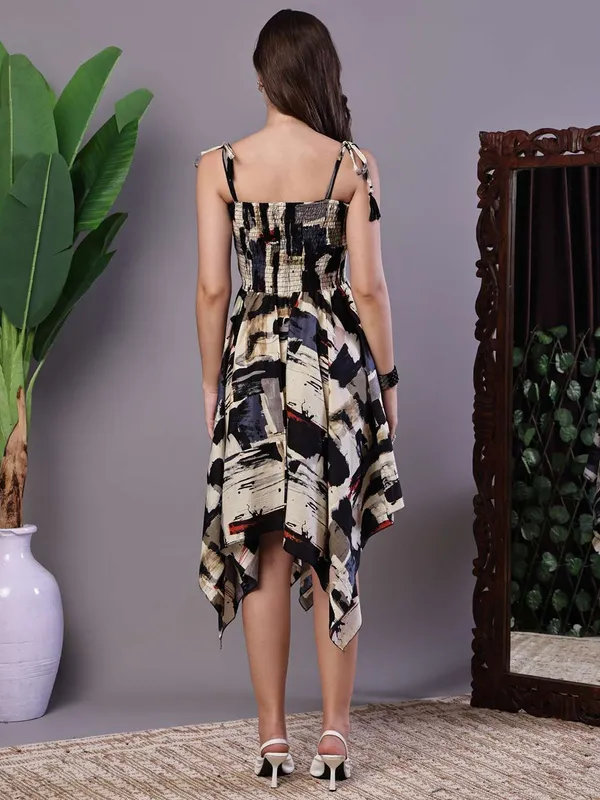 Women_S_Abstract_Print_Smocked_Asymmetrical_Hem_Dress_Midi_Dresses