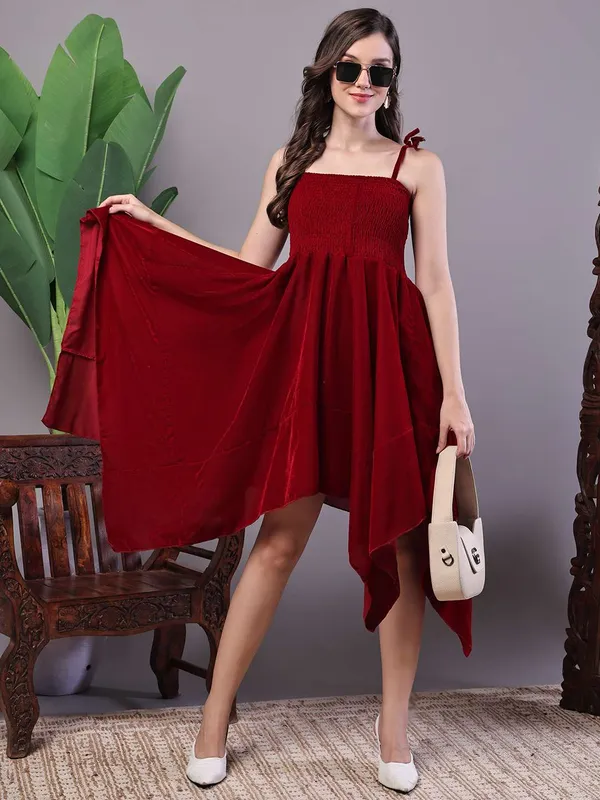 Women_S_Junglee_Velvet_Maroon_Handkerchief_Hem_Dress