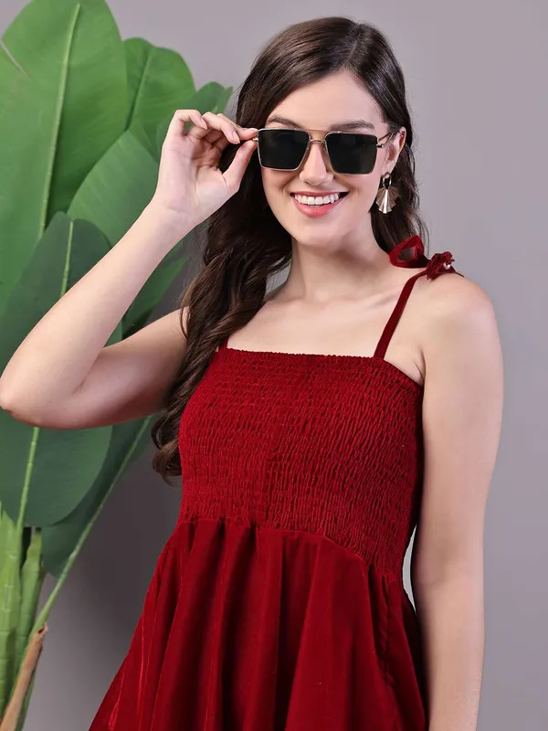 Women_S_Junglee_Velvet_Maroon_Handkerchief_Hem_Dress