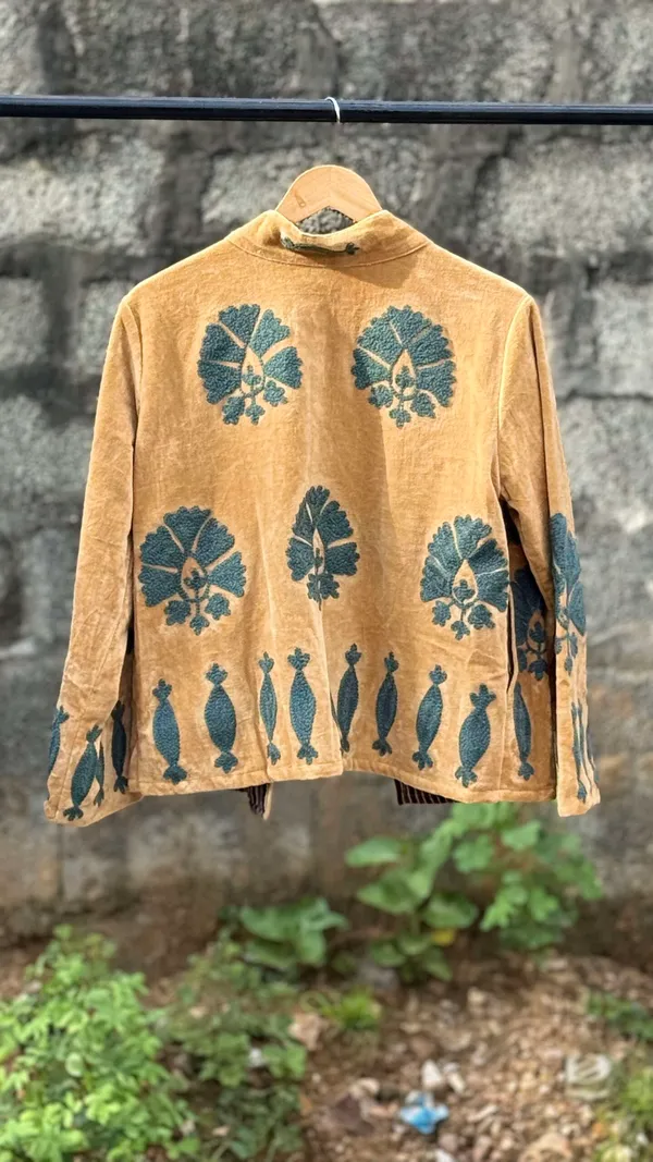 Womens_Orange_Velvet_Embroidered_Jacket_With_Floral_Design