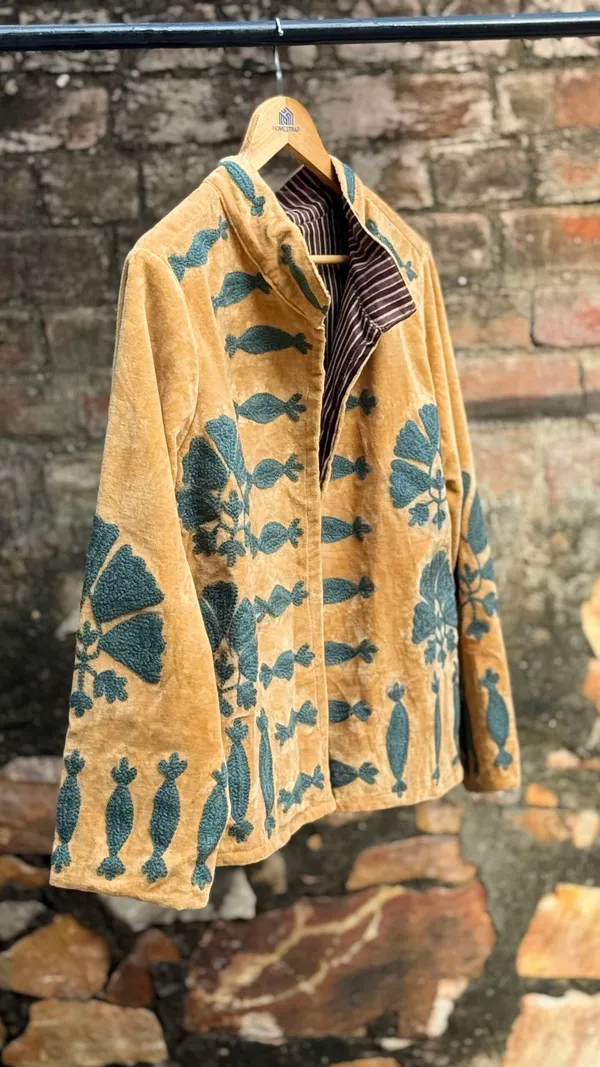 Womens_Orange_Velvet_Embroidered_Jacket_With_Floral_Design