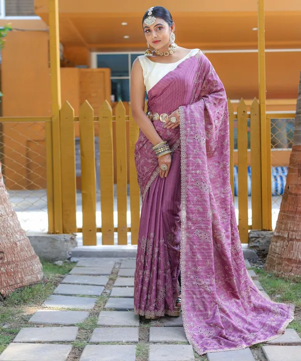 Women_S_Royal_Prussian_Blue_Georgette_Saree_With_Intricate_Silver_Thread_Mirror_Work_Embroidery_Perfect_For_Festive_Wedding_Celebrations