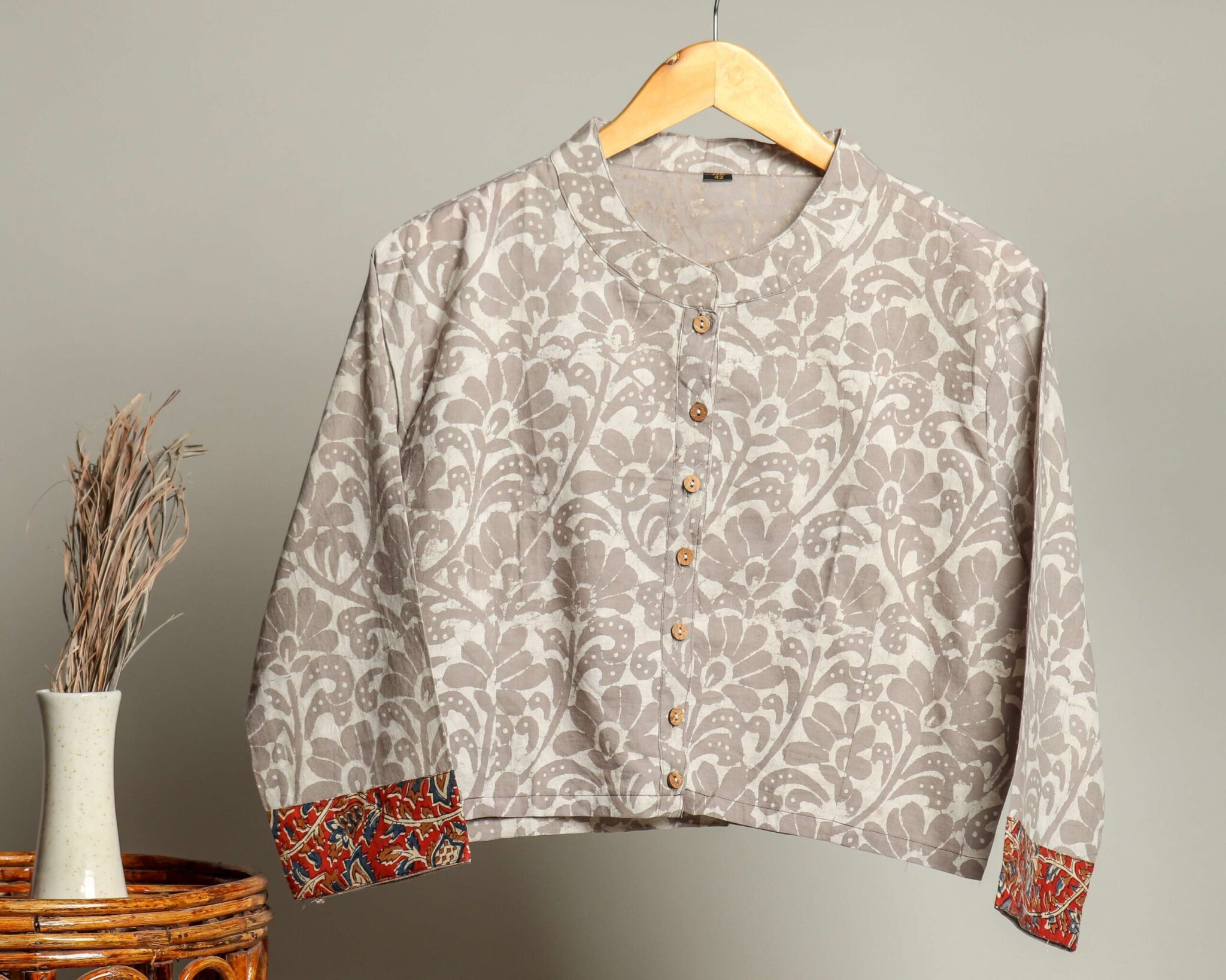 Handmade_Block_Print_Cotton_For_Women_Ethnic_Floral_Printed_Top_With_Long_Sleeves