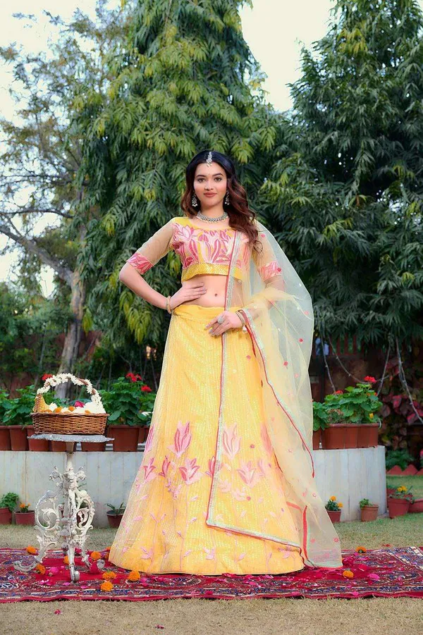 Women_S_Tussar_Silk_Patola_Printed_Lehenga_Set_With_Dupatta_Stitched_With_Can_Can_Flair
