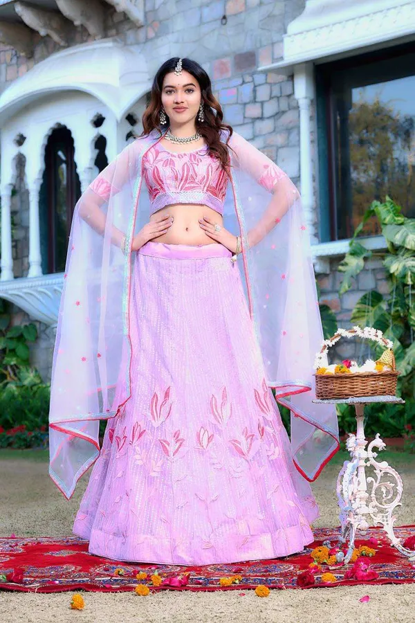 Women_S_Tussar_Silk_Patola_Printed_Lehenga_Set_With_Dupatta_Stitched_With_Can_Can_Flair