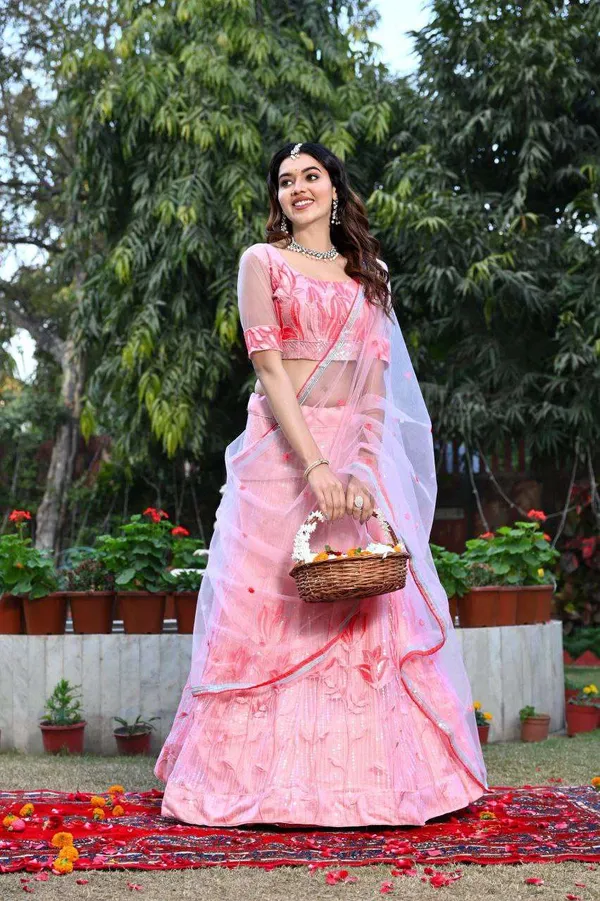 Women_S_Tussar_Silk_Patola_Printed_Lehenga_Set_With_Dupatta_Stitched_With_Can_Can_Flair