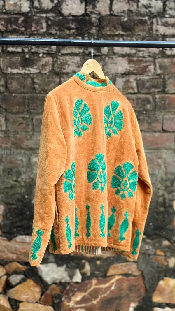 Womens_Rust_Velvet_Embroidered_Jacket_With_Floral_Design
