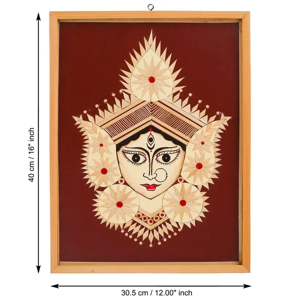 Bamboo_Hand_Crafted_Framed_Wall_Hangings_Of_Durga_Ji_For_Home_Decor_Bamboo_Framed_Art_For_Wall_Decor