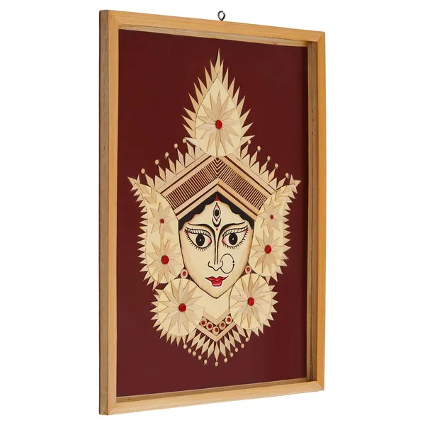 Bamboo_Hand_Crafted_Framed_Wall_Hangings_Of_Durga_Ji_For_Home_Decor_Bamboo_Framed_Art_For_Wall_Decor