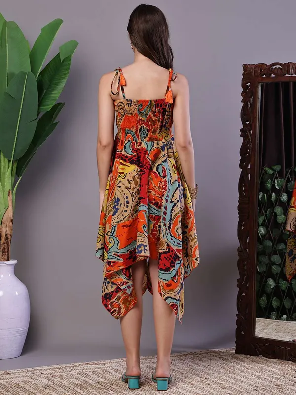 Women_S_Multicolor_Abstract_Printed_Cotton_Handkerchief_Hem_Dress_Midi_Dresses