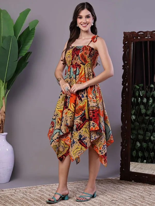 Women_S_Multicolor_Abstract_Printed_Cotton_Handkerchief_Hem_Dress_Midi_Dresses