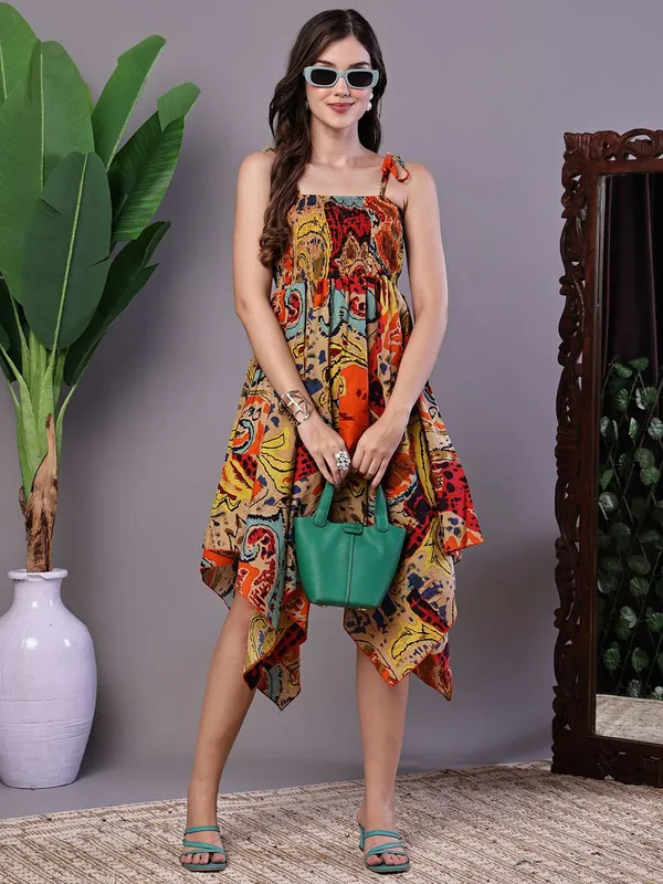 Women_S_Multicolor_Abstract_Printed_Cotton_Handkerchief_Hem_Dress_Midi_Dresses