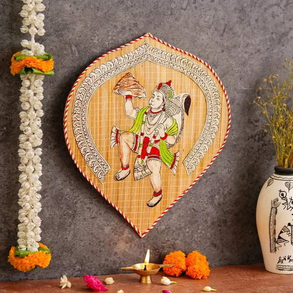 Bamboo_Hand_Crafted_Leaf_Design_Wall_Hangings_Of_Hanuman_Ji_For_Home_Decor_Bamboo_Art_For_Wall_Decor