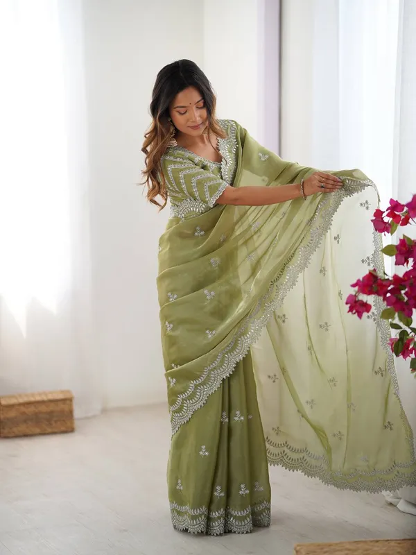 Women_S_Elegant_Regal_Purple_Georgette_Saree_With_Intricate_Silver_Thread_Sequin_Embroidery_Complete_With_Embellished_Blouse_Piece_For_Festive_Party_Wear