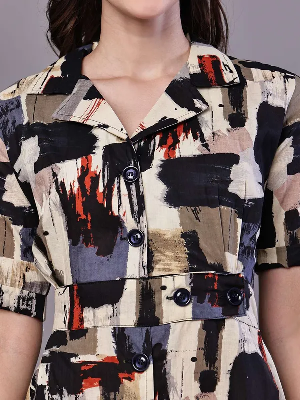 Women_S_Beige_Black_Abstract_Print_Cotton_Shirt_Dress_Midi_Dresses