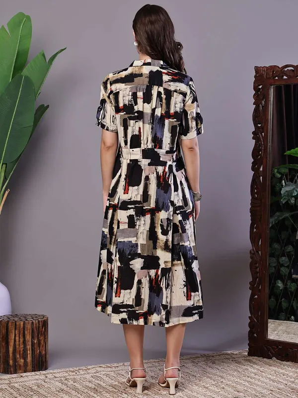 Women_S_Beige_Black_Abstract_Print_Cotton_Shirt_Dress_Midi_Dresses