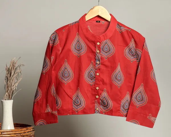 Handmade_Block_Print_Cotton_For_Women_Ethnic_Floral_Printed_Top_With_Long_Sleeves