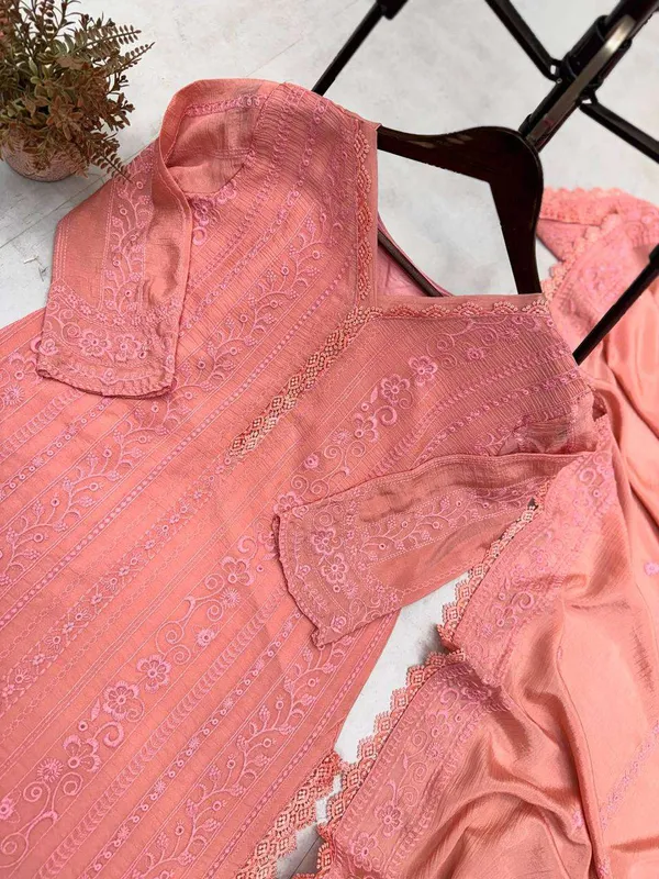 Women_S_Chinon_Silk_With_Cotton_Thread_Embroidery_Straight_Kurti_With_Pant_And_Dupatta_Set