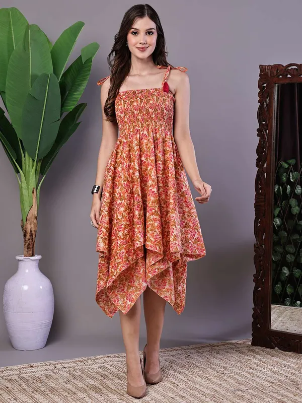 Women_S_Multicolor_Floral_Printed_Cotton_Handkerchief_Hem_Dress_Midi_Dresses