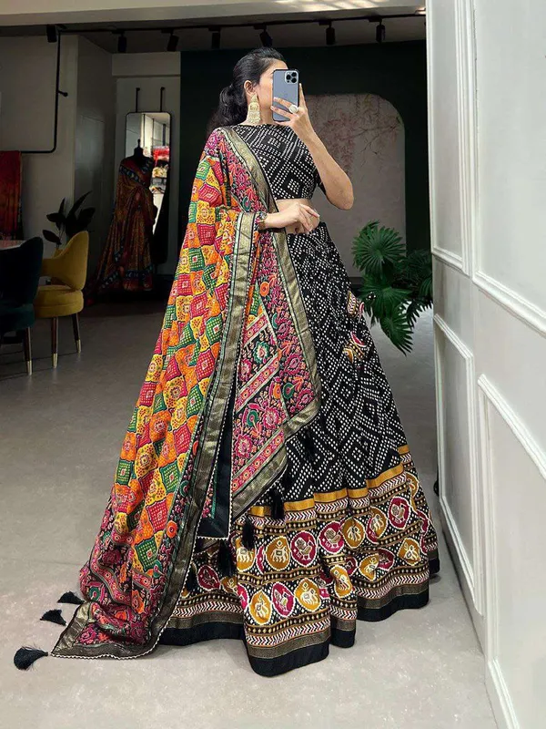 Women_S_Patola_Print_Lehenga_Choli_With_Dupatta_Traditional_Gujarati_Style_Festive_Wear
