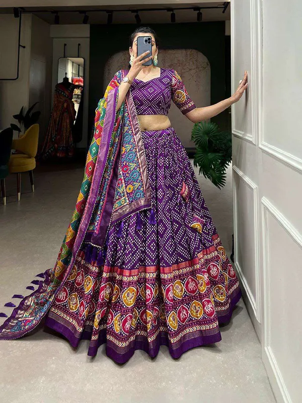 Women_S_Patola_Print_Lehenga_Choli_With_Dupatta_Traditional_Gujarati_Style_Festive_Wear