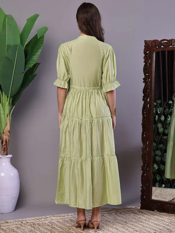 Wome_S_Boho_Chic_Forest_Green_Tiered_Maxi_Dress_With_Puff_Sleeves_Dresses