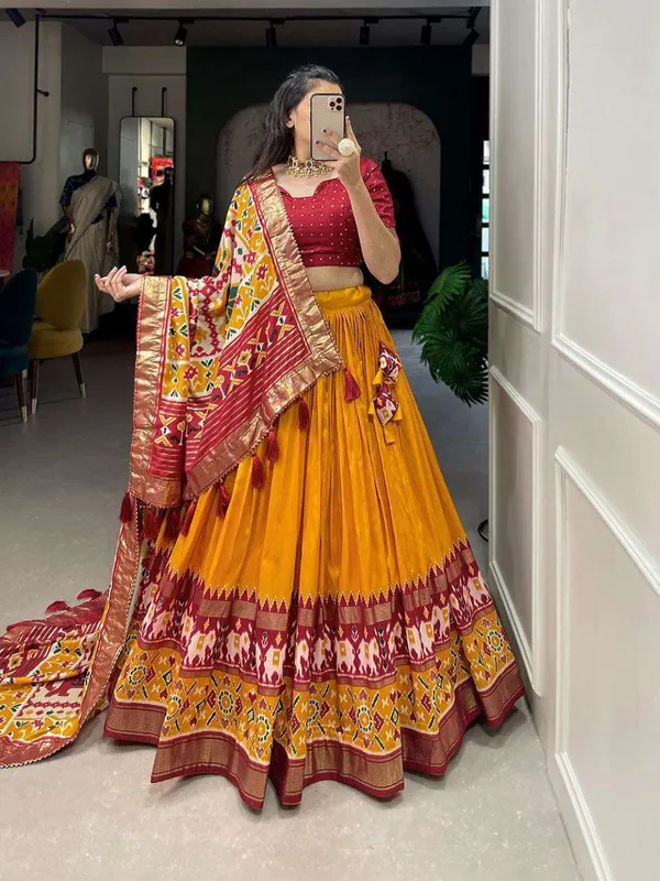 Women_S_Tussar_Silk_Patola_Print_Lehenga_Choli_Dupatta_Set