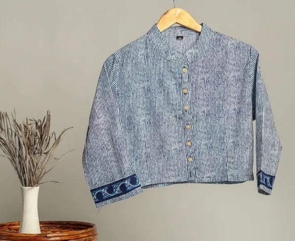 Handmade_Block_Print_Cotton_For_Women_Ethnic_Floral_Printed_Top_With_Long_Sleeves