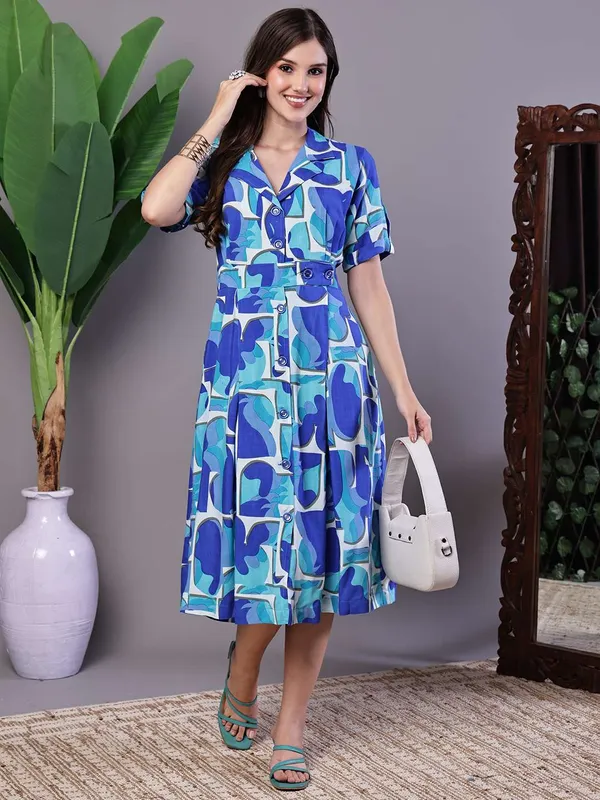 Women_S_Blue_Abstract_Print_Cotton_Shirt_Dress