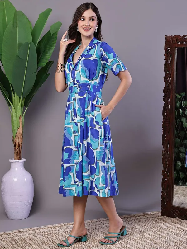 Women_S_Blue_Abstract_Print_Cotton_Shirt_Dress
