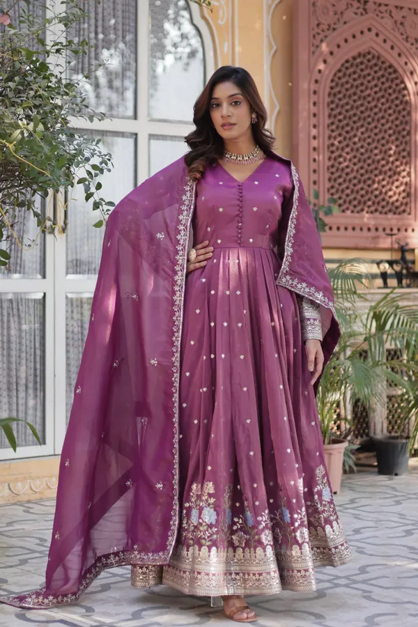 Women_S_Festive_Rust_Red_Anarkali_Gown_With_Intricate_Silver_Zari_Sequin_Embroidery_Complete_With_Embroidered_Dupatta