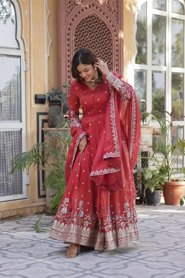 Women_S_Festive_Rust_Red_Anarkali_Gown_With_Intricate_Silver_Zari_Sequin_Embroidery_Complete_With_Embroidered_Dupatta