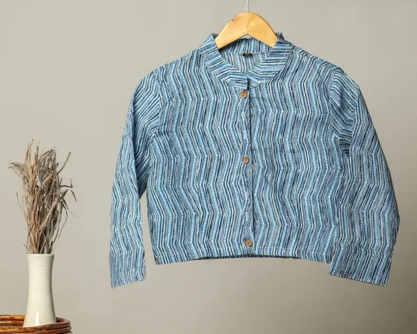 Handmade_Block_Print_Cotton_For_Women_Ethnic_Floral_Printed_Top_With_Long_Sleeves