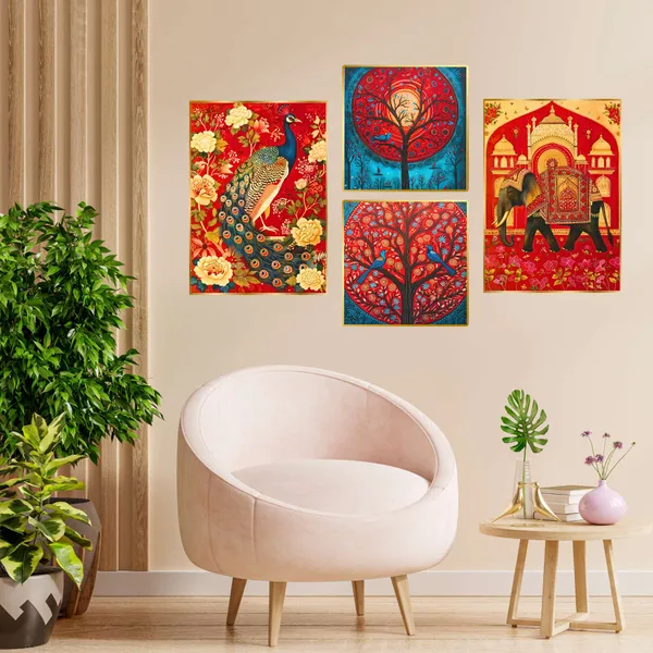 Set_Of_Four_Wall_Paintings_For_Wall_Dacoration_Golden_Framed_Wall_Paintings_For_Living_Room_Bedroom_Wall_Art_For_Home_Decoration_Office_Wall_Decor_13_10_Inch_Ch_Gd4_15