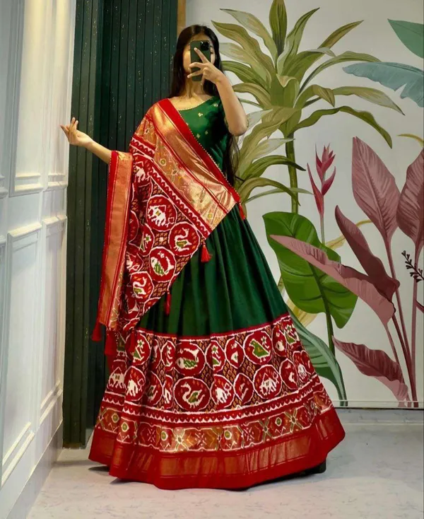 Women_S_Stitched_Tussar_Silk_Patola_Print_Lehenga_Choli_Dupatta_Set