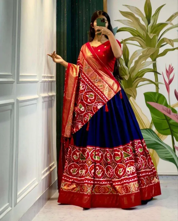 Women_S_Stitched_Tussar_Silk_Patola_Print_Lehenga_Choli_Dupatta_Set