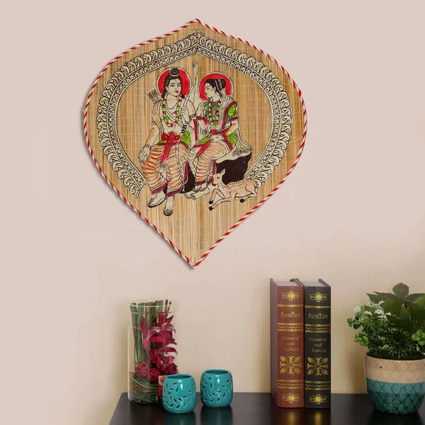 Bamboo_Hand_Crafted_Leaf_Design_Wall_Hangings_Of_Shri_Ram_Ji_With_Janaki_Ji_For_Home_Decor_Bamboo_Art_For_Wall_Decor
