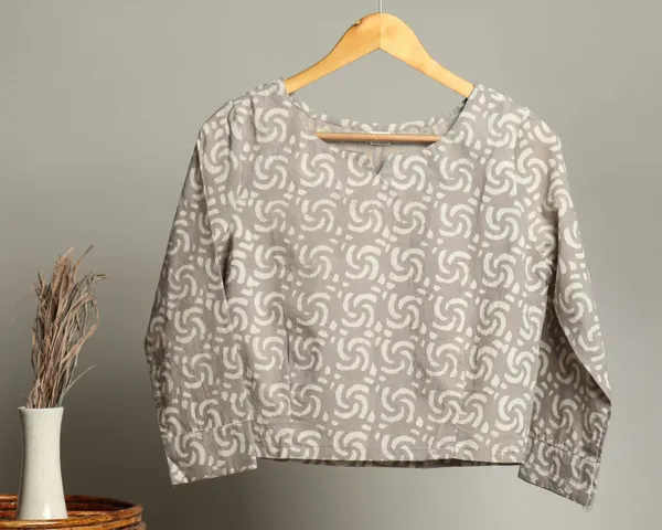 Handmade_Block_Print_Cotton_For_Women_Ethnic_Floral_Printed_Top_With_Long_Sleeves