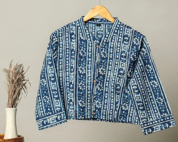 Handmade_Block_Print_Cotton_For_Women_Ethnic_Floral_Printed_Top_With_Long_Sleeves