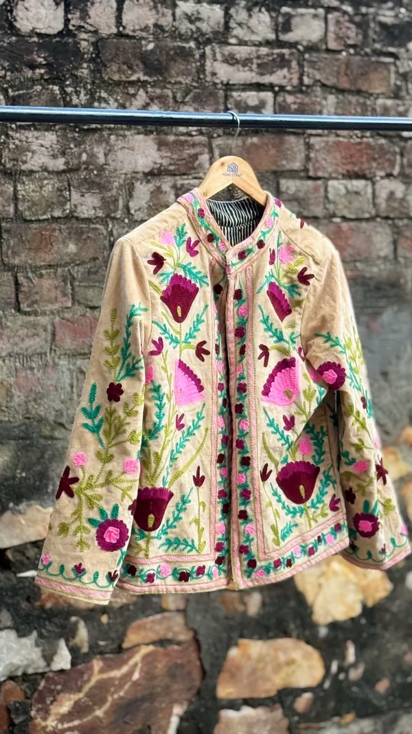 Womens_Light_Beige_Velvet_Embroidered_Jacket_With_Floral_Design