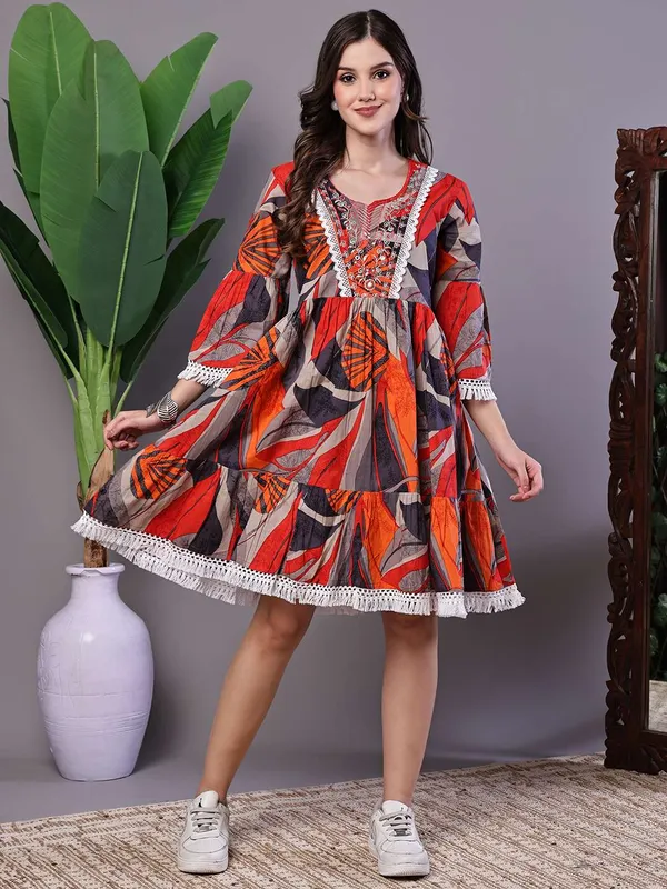 Wome_S_Multicolor_Printed_Cotton_A_Line_Dress_With_Embroidered_Yoke_Midi_Dresses