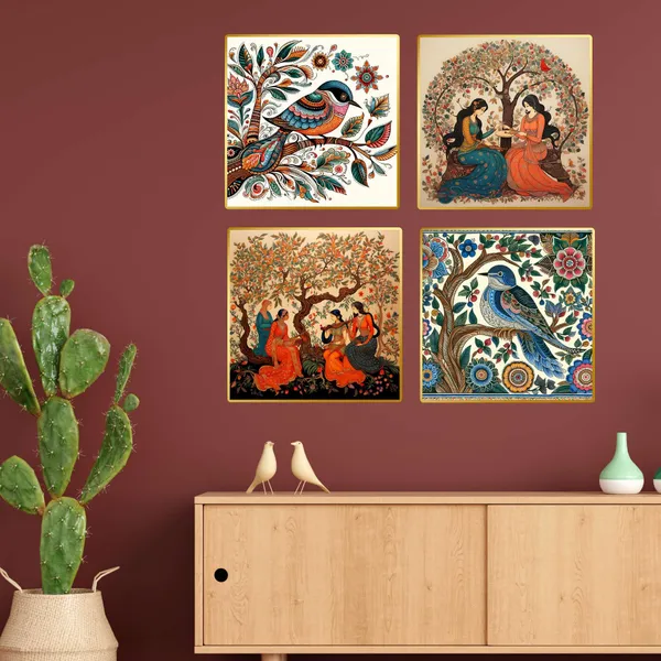 Set_Of_Four_Wall_Paintings_For_Wall_Dacoration_Golden_Framed_Wall_Paintings_For_Living_Room_Bedroom_Wall_Art_For_Home_Decoration_Office_Wall_Decor_13_10_Inch_Ch_Gd4_8
