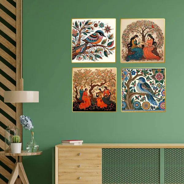 Set_Of_Four_Wall_Paintings_For_Wall_Dacoration_Golden_Framed_Wall_Paintings_For_Living_Room_Bedroom_Wall_Art_For_Home_Decoration_Office_Wall_Decor_13_10_Inch_Ch_Gd4_8