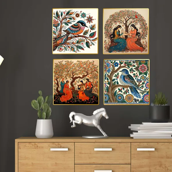 Set_Of_Four_Wall_Paintings_For_Wall_Dacoration_Golden_Framed_Wall_Paintings_For_Living_Room_Bedroom_Wall_Art_For_Home_Decoration_Office_Wall_Decor_13_10_Inch_Ch_Gd4_8